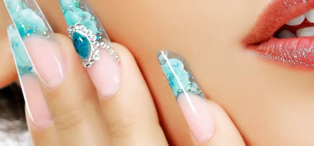 Nails with gems