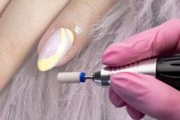 oval shaped acrylic nails with a drill